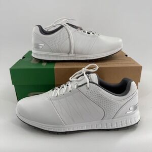 Skechers Go Golf Pivot Mens 9.5 Extra Wide White Gray Spikeless Shoes 54545EWW